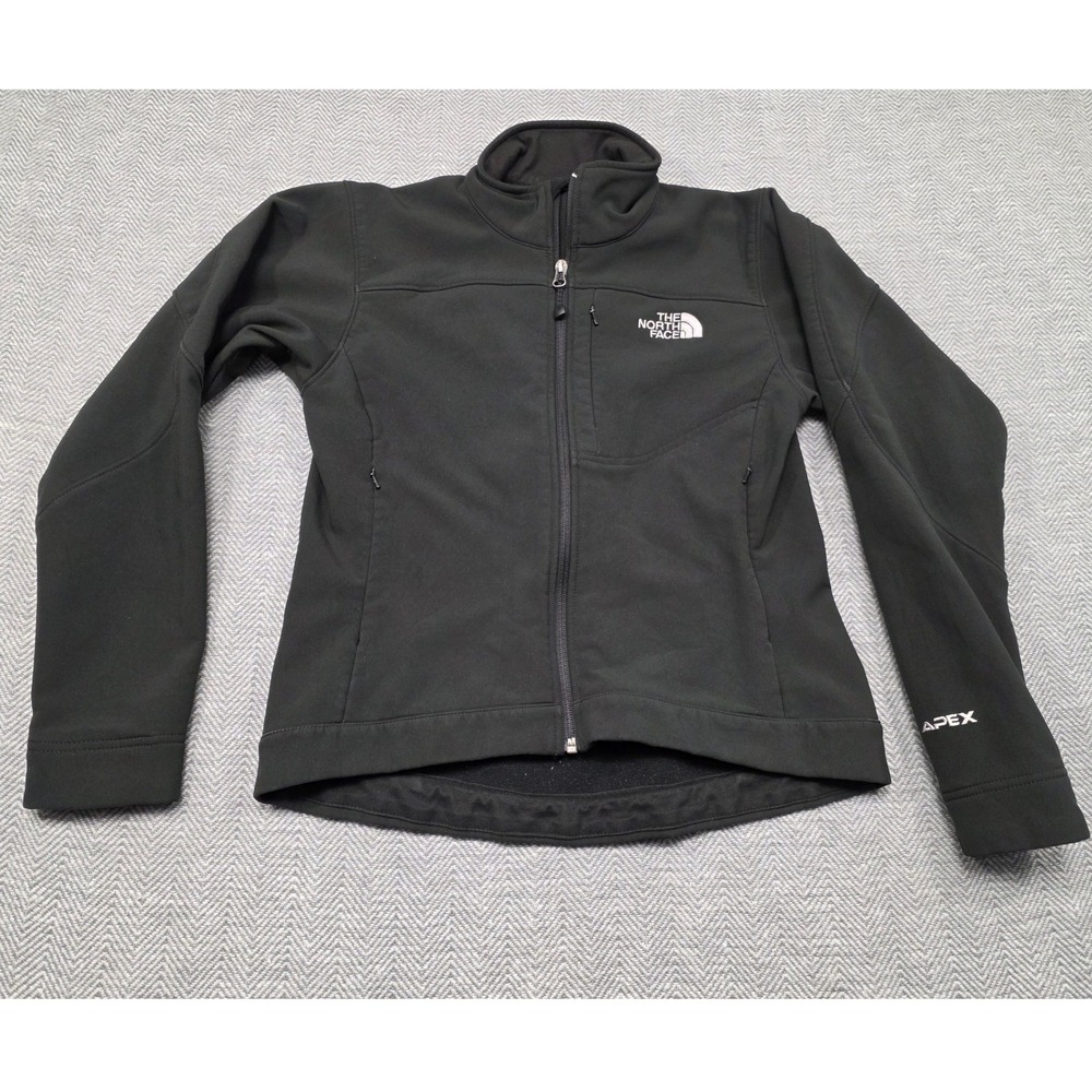 The North Face Apex Bionic Softshell Jacket Mens Black Full Zip Windproof Small